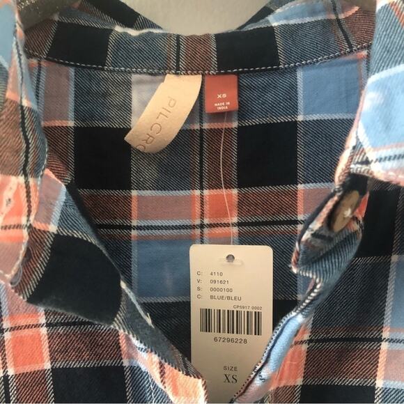 Anthropologie Pilcro Plaid Henley Cotton Tunic NEW - Picture 5 of 10